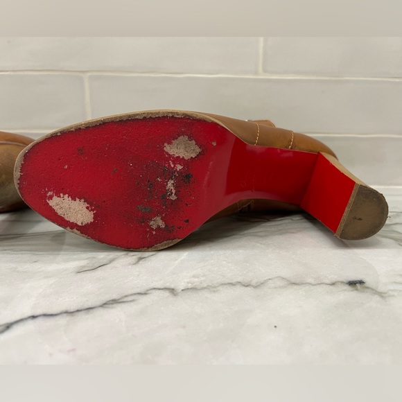 Authentic Rare Christian Louboutin Brown Janis Button Bootie 40 - Picture 14 of 14